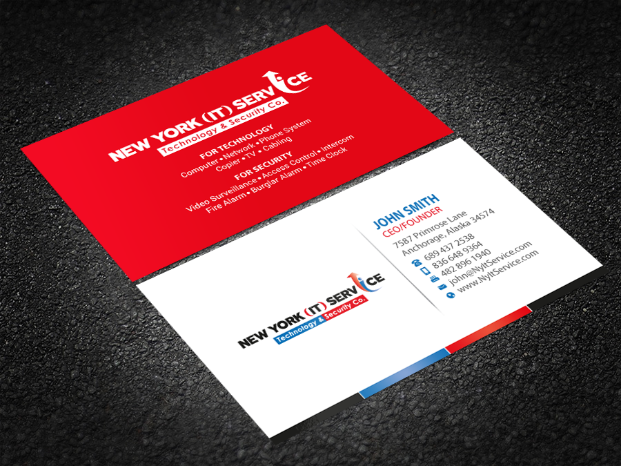 Business Card Design by Brand aid for New York IT Service | Design #16400947