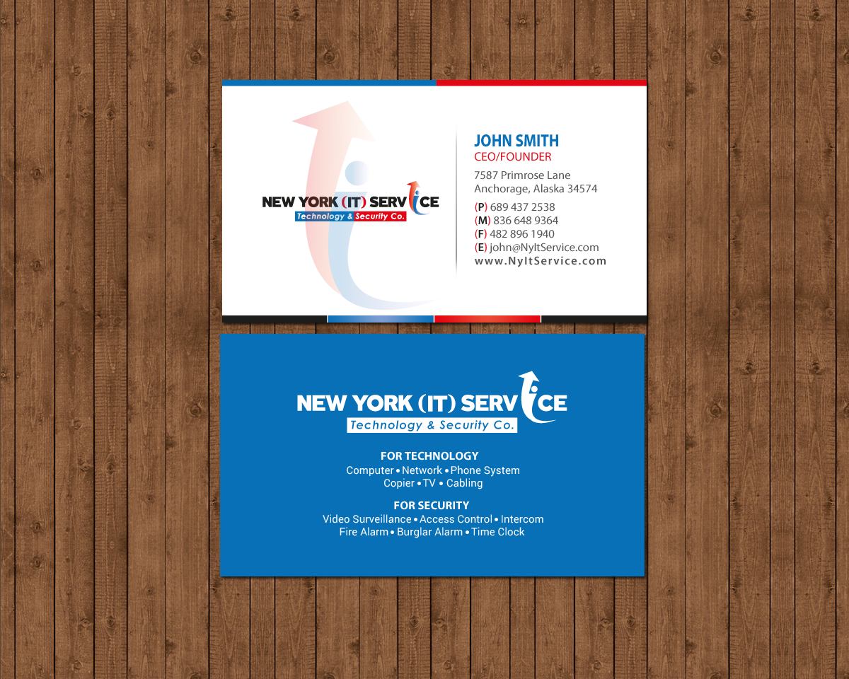 Business Card Design by Brand aid for New York IT Service | Design #16400953