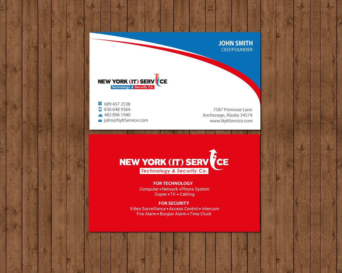Business Card Design by Brand aid for New York IT Service | Design #16401118