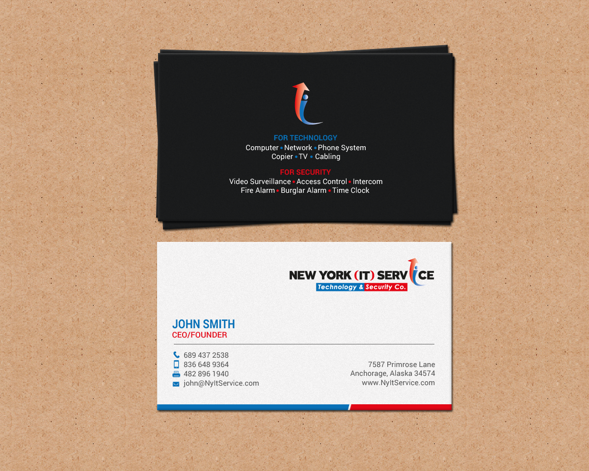 Business Card Design by chandrayaan.creative for New York IT Service | Design #16399670