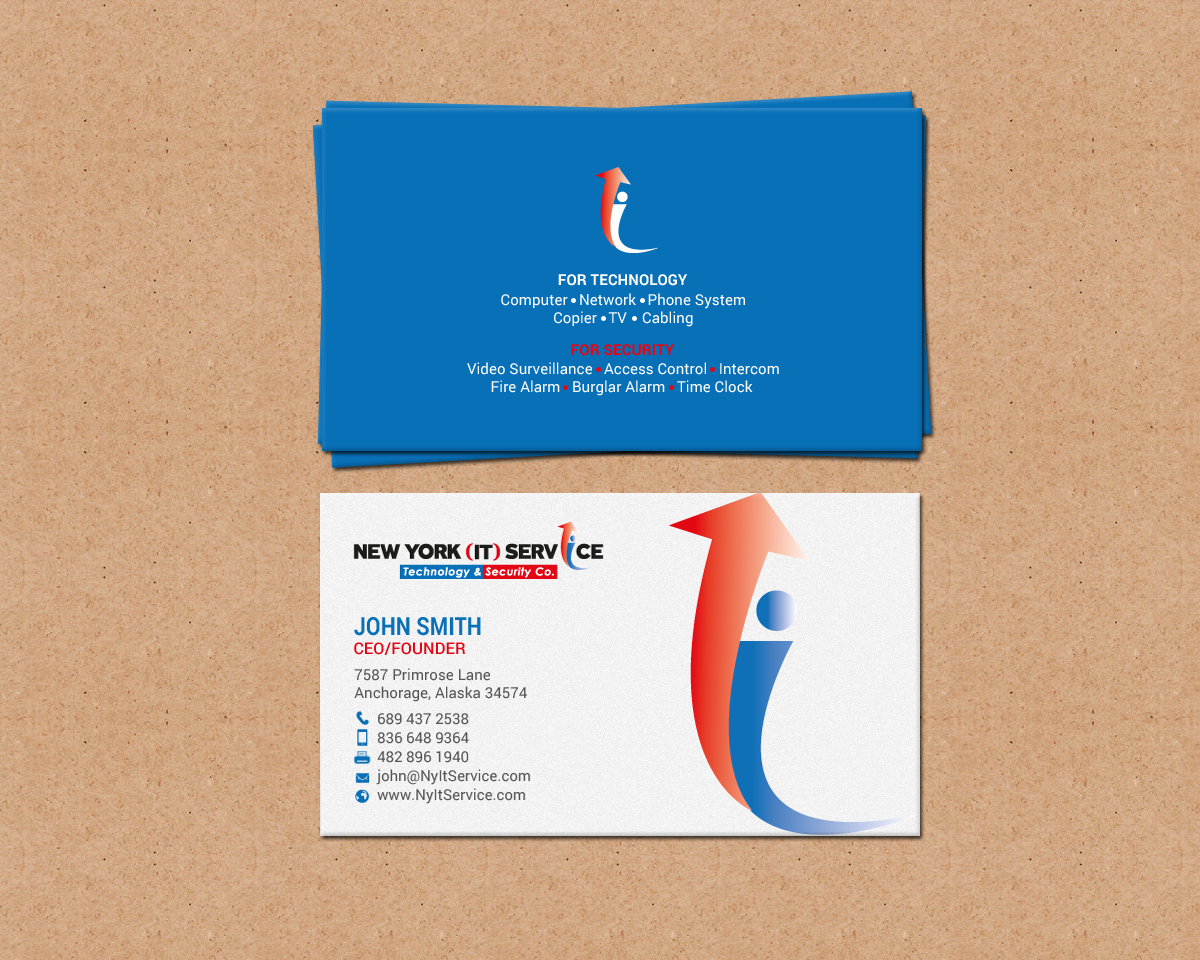 Business Card Design by chandrayaan.creative for New York IT Service | Design #16399671