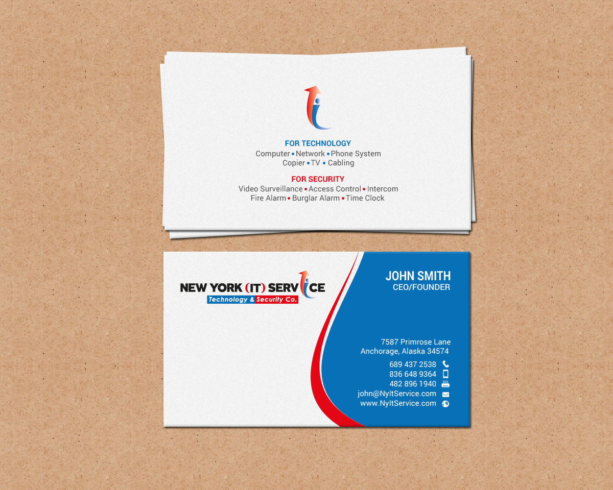 Business Card Design by chandrayaan.creative for New York IT Service | Design #16399853