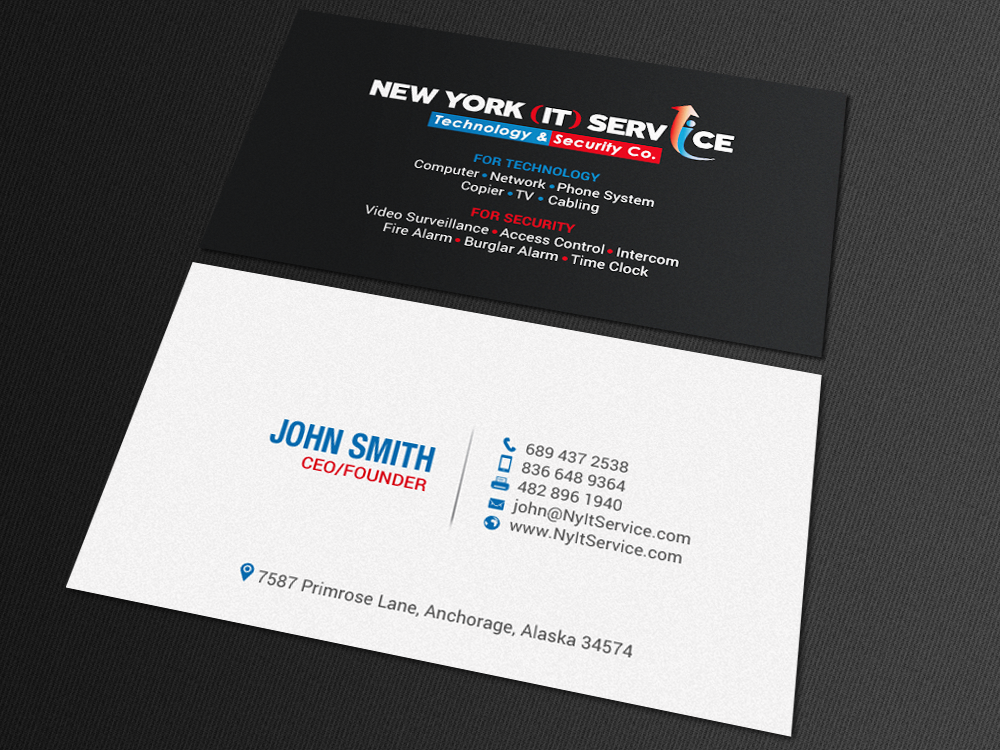 Business Card Design by chandrayaan.creative for New York IT Service | Design #16401115
