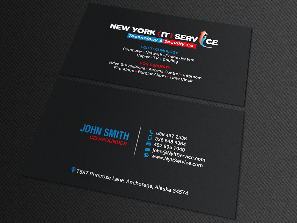 Business Card Design by chandrayaan.creative for New York IT Service | Design #16401116