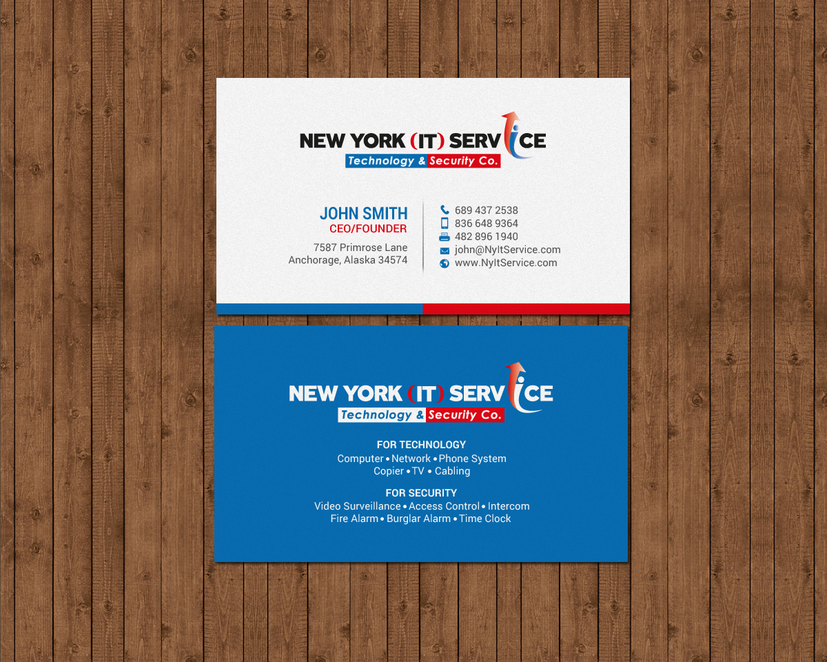 Business Card Design by chandrayaan.creative for New York IT Service | Design #16401368