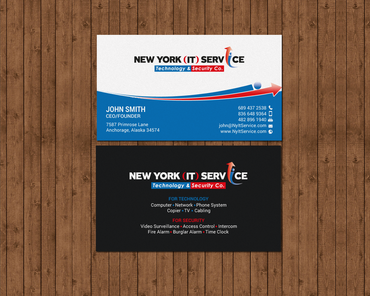Business Card Design by chandrayaan.creative for New York IT Service | Design #16401468