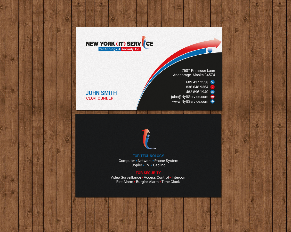 Business Card Design by chandrayaan.creative for New York IT Service | Design #16401491