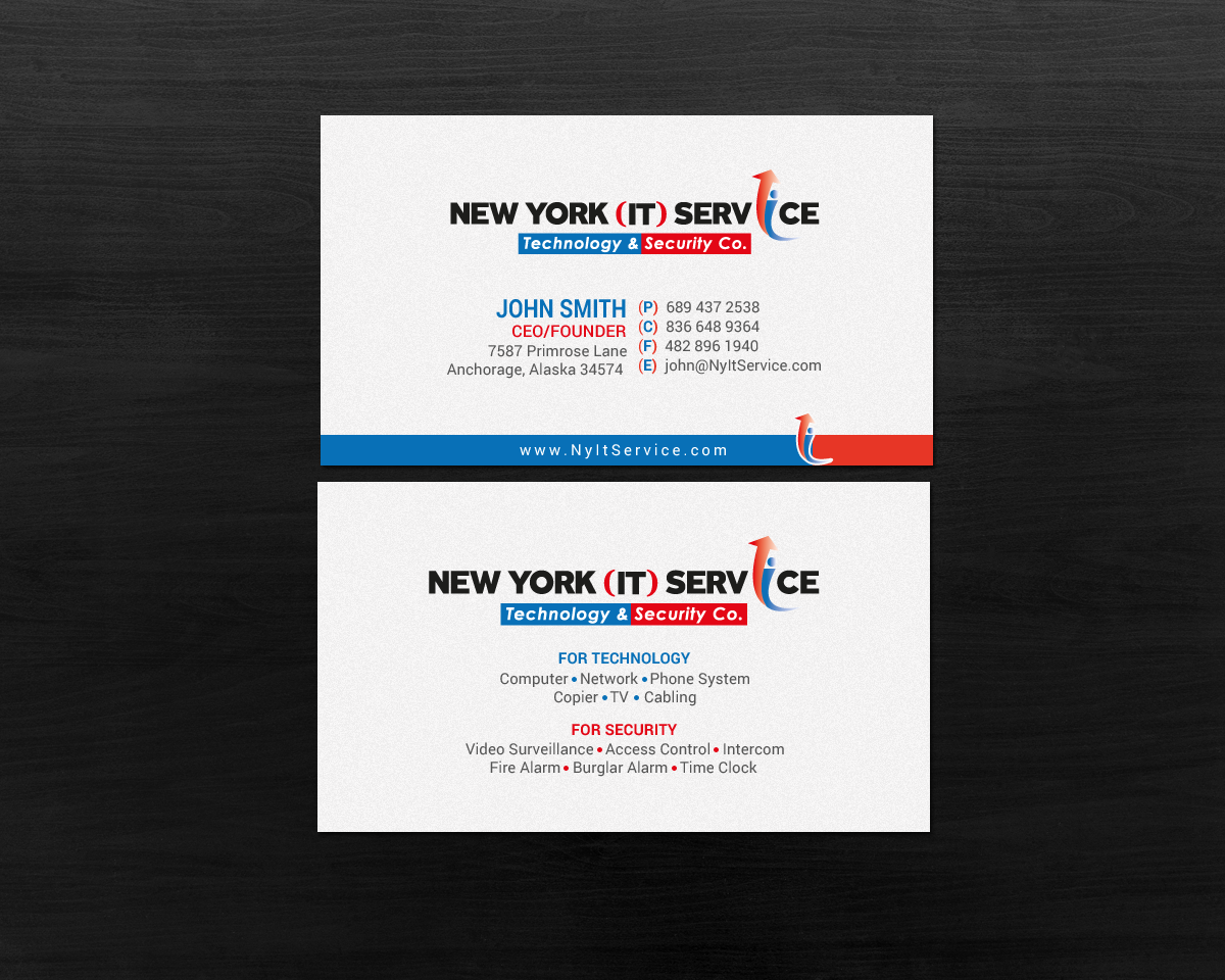 Business Card Design by chandrayaan.creative for New York IT Service | Design #16401788