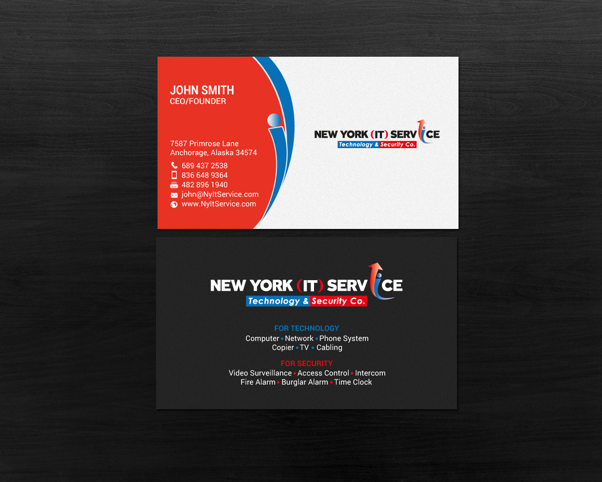 Business Card Design by chandrayaan.creative for New York IT Service | Design #16402070