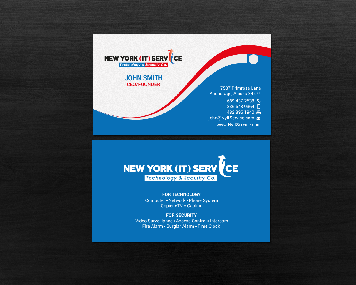 Visitenkarten-Design von chandrayaan.creative für New York IT Service | Design #16403938