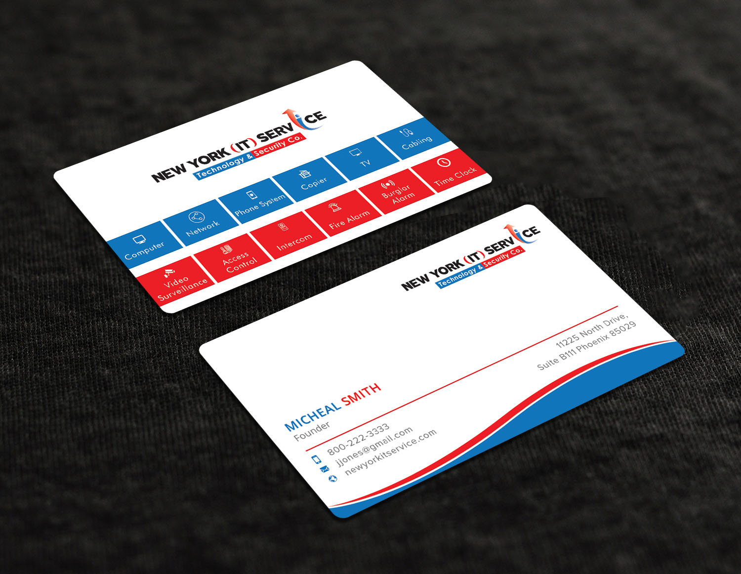 Business Card Design by Graphic Flame for New York IT Service | Design #16422571
