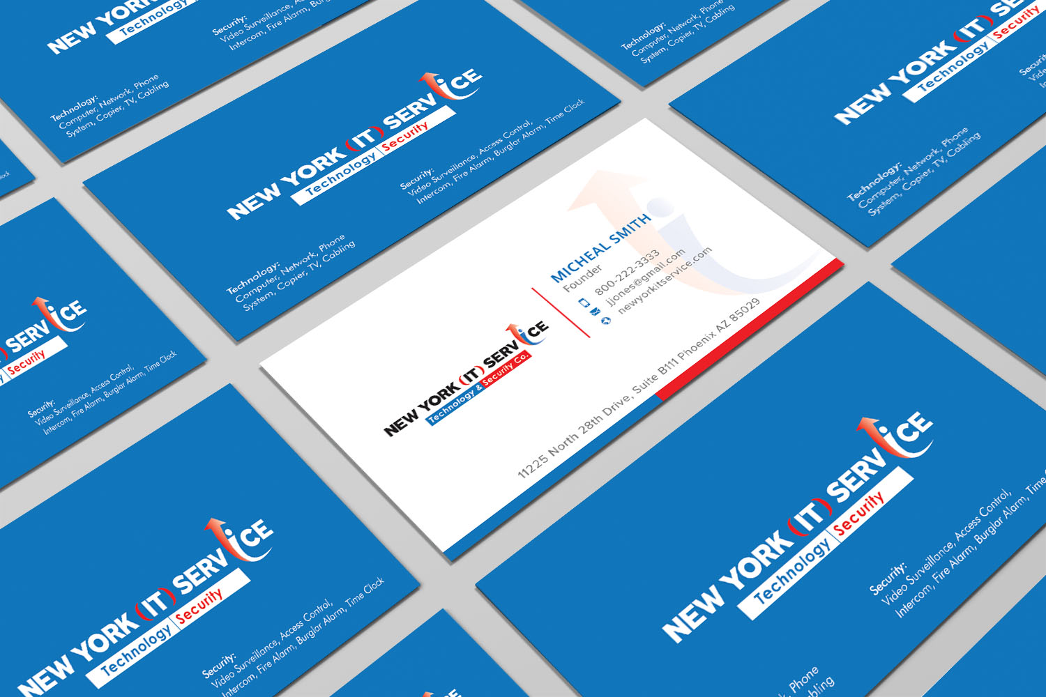 Business Card Design by Graphic Flame for New York IT Service | Design #16422591