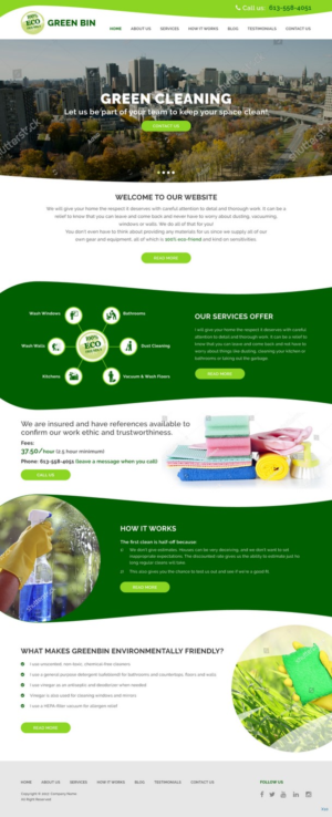 Web Design by pb for Green Cleaning | Design: #16416473