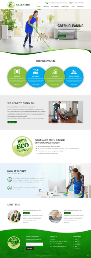 Web Design by pb for Green Cleaning | Design: #16416474