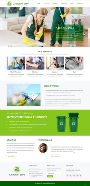 Web Design by pb for Green Cleaning | Design: #16416476