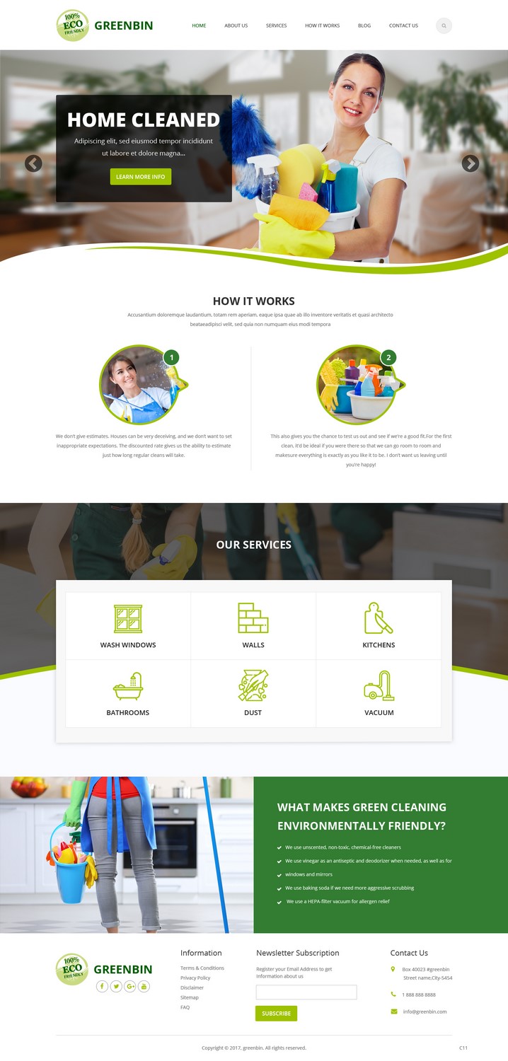 Web Design by pb for Green Cleaning | Design #16416480