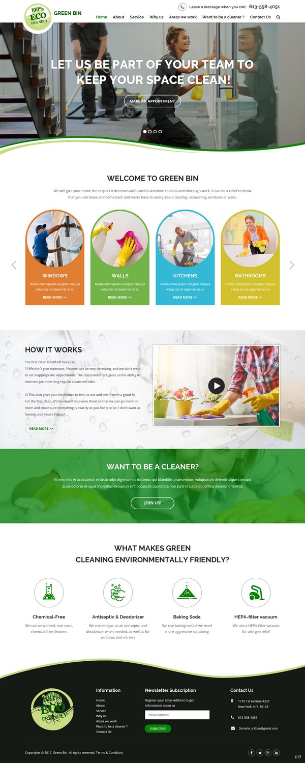 Web Design by pb for Green Cleaning | Design #16416481