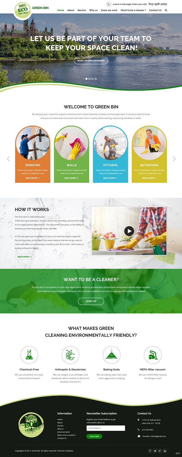 Diseño Web por pb para Green Cleaning | Diseño #16416482