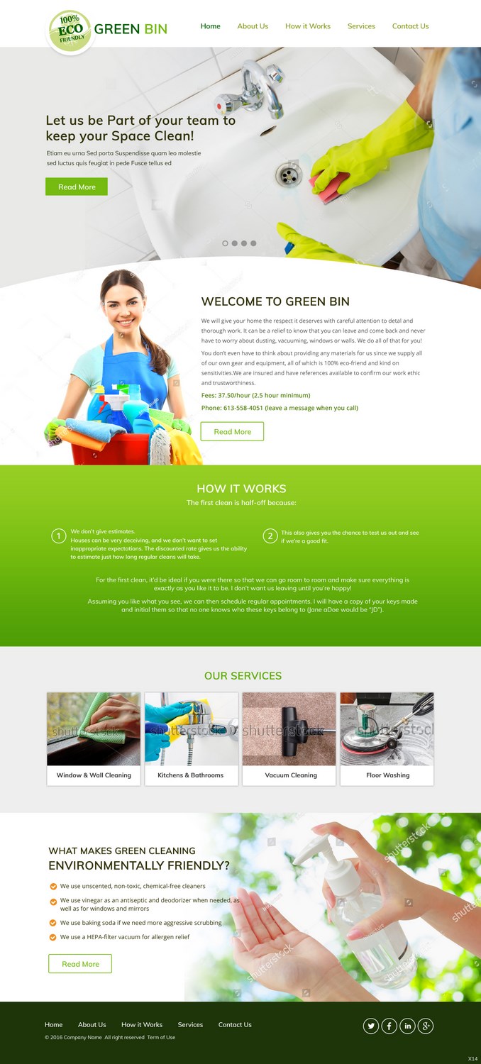 Diseño Web por pb para Green Cleaning | Diseño #16416483