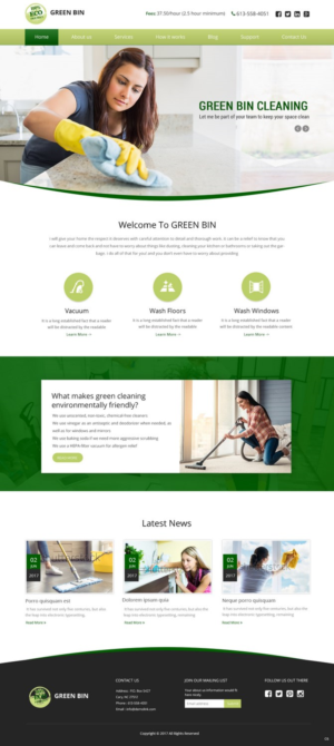 Web Design by pb for Green Cleaning | Design: #16416485
