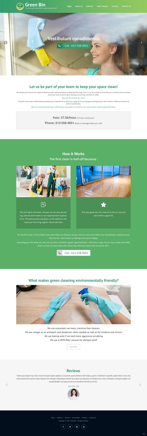 Diseño Web por pb para Green Cleaning | Diseño #16427263