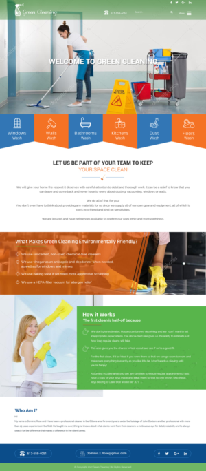 Web Design by Sujit Banerjee for Green Cleaning | Design: #16423089