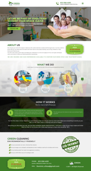 Web Design by Sujit Banerjee for Green Cleaning | Design: #16423090