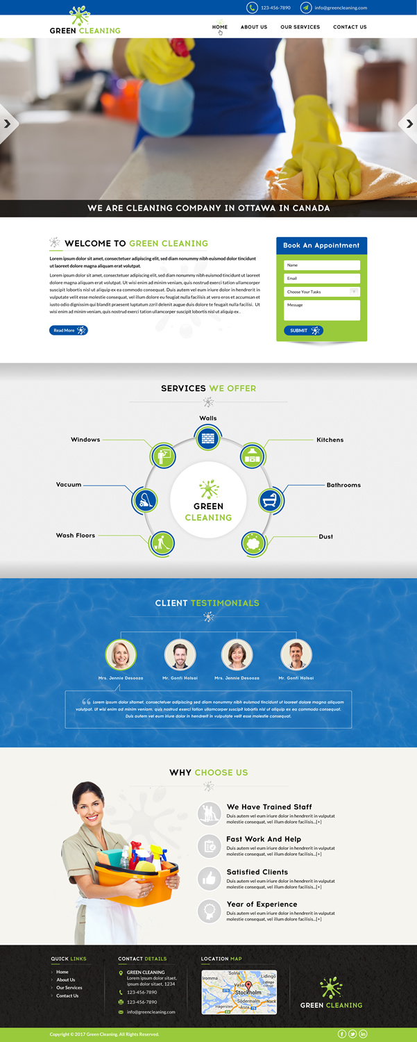 Diseño Web por Sbss para Green Cleaning | Diseño #16414284