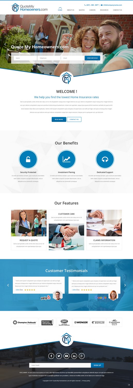 Landing Page Design by pb for Salmon Agency | Design #16482744