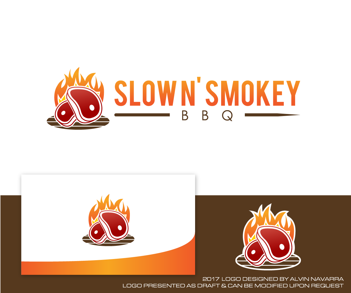 Logo Design by alvinnavarra for Slow N Smoke BBQ  | Design #16429523