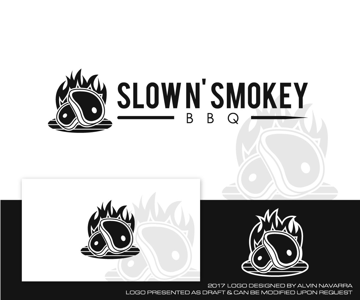 Logo Design by alvinnavarra for Slow N Smoke BBQ  | Design #16429529