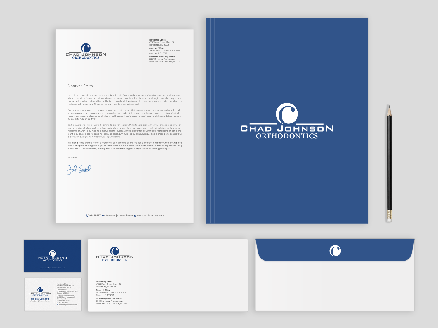 Stationery Design by chandrayaan.creative for Chad Johnson Orthodontics | Design #16556934