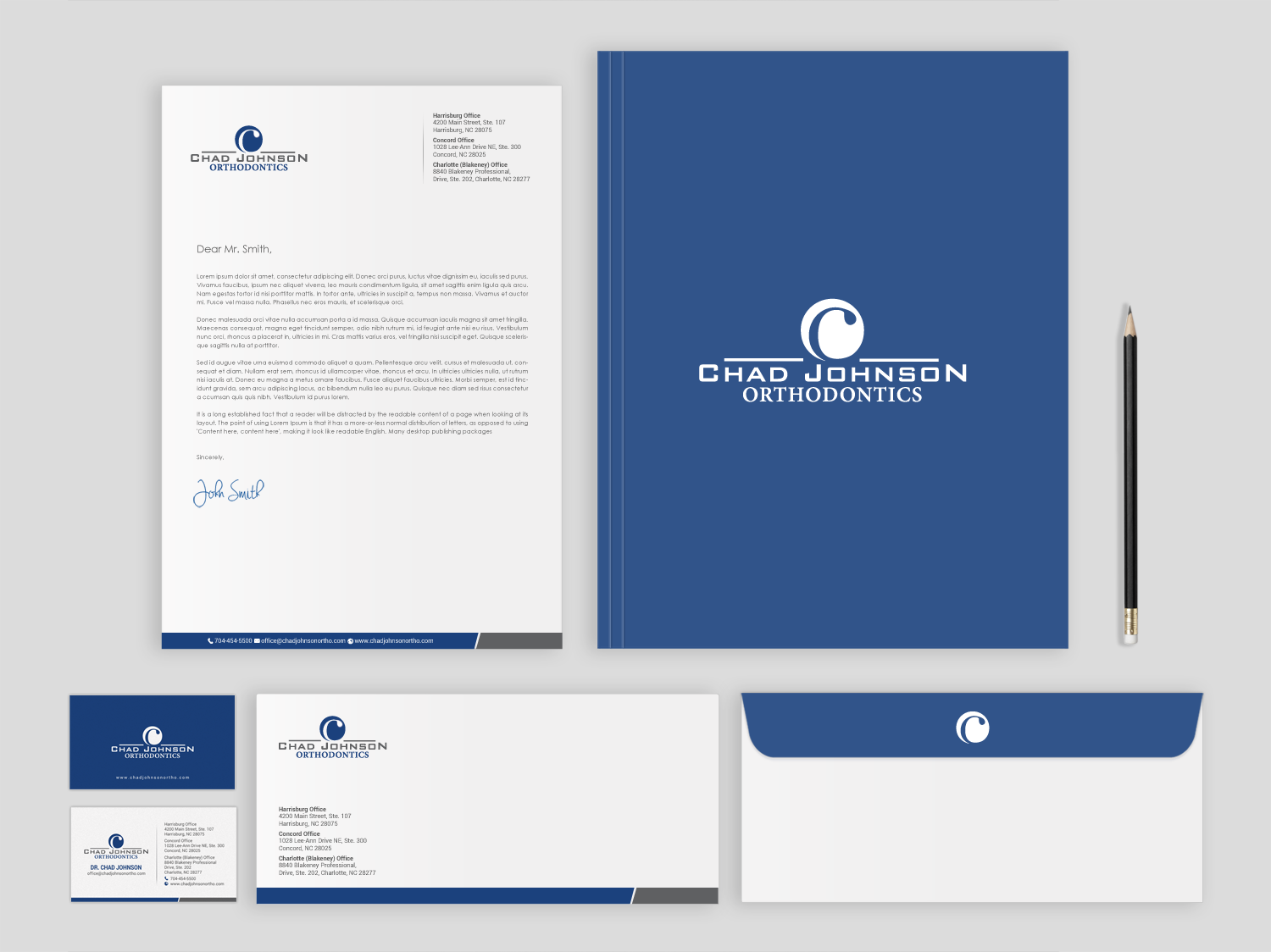 Stationery Design by chandrayaan.creative for Chad Johnson Orthodontics | Design #16556953