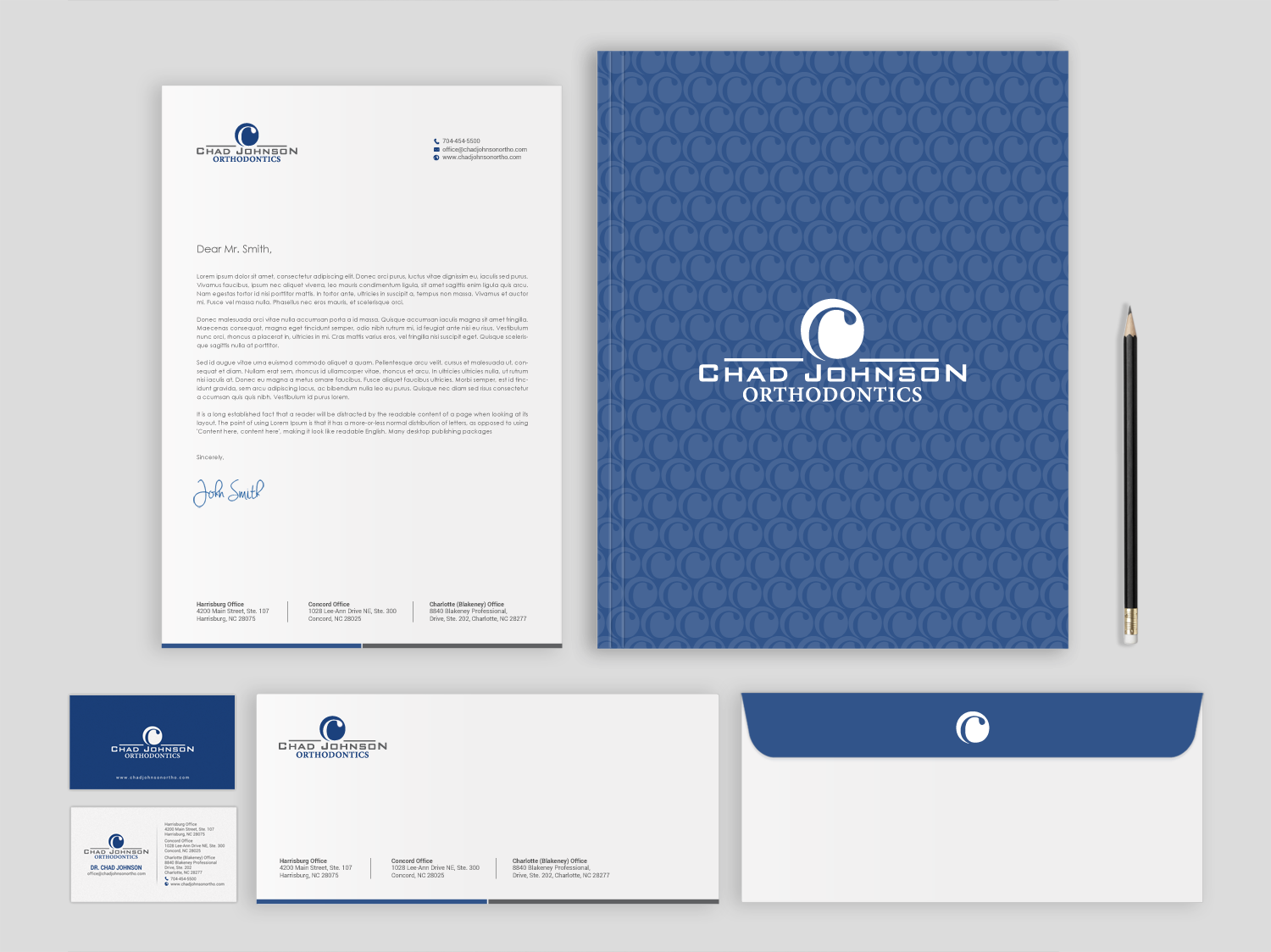 Stationery Design by chandrayaan.creative for Chad Johnson Orthodontics | Design #16556966