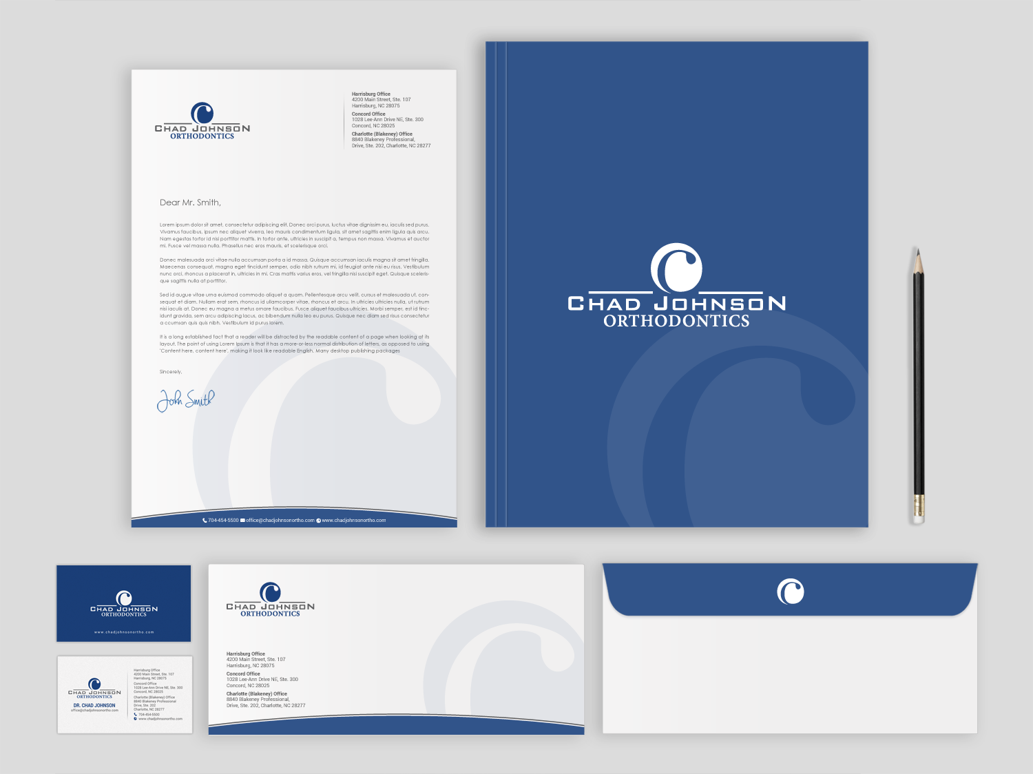 Stationery Design by chandrayaan.creative for Chad Johnson Orthodontics | Design #16556967