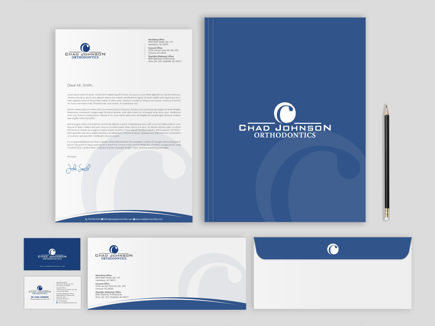 Stationery Design by chandrayaan.creative for Chad Johnson Orthodontics | Design #16556975