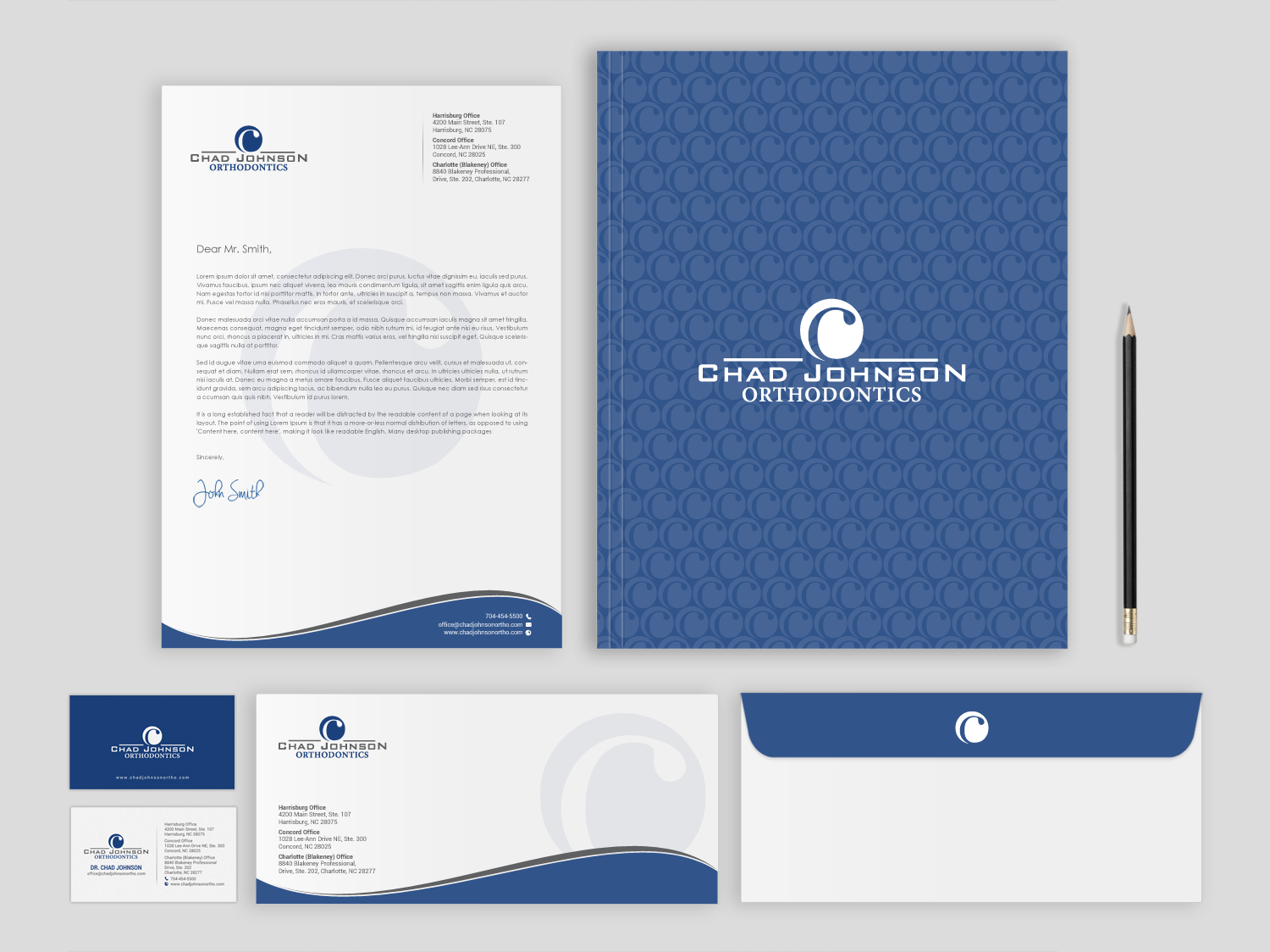 Stationery Design by chandrayaan.creative for Chad Johnson Orthodontics | Design #16556978