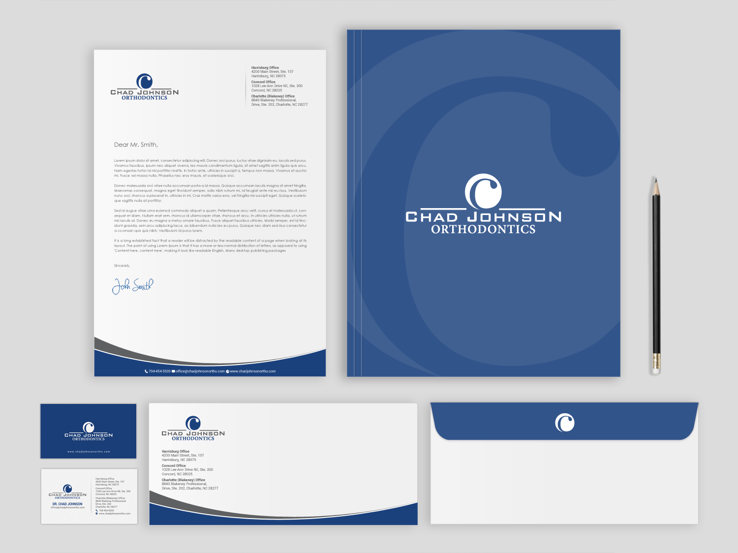 Stationery Design by chandrayaan.creative for Chad Johnson Orthodontics | Design #16556991