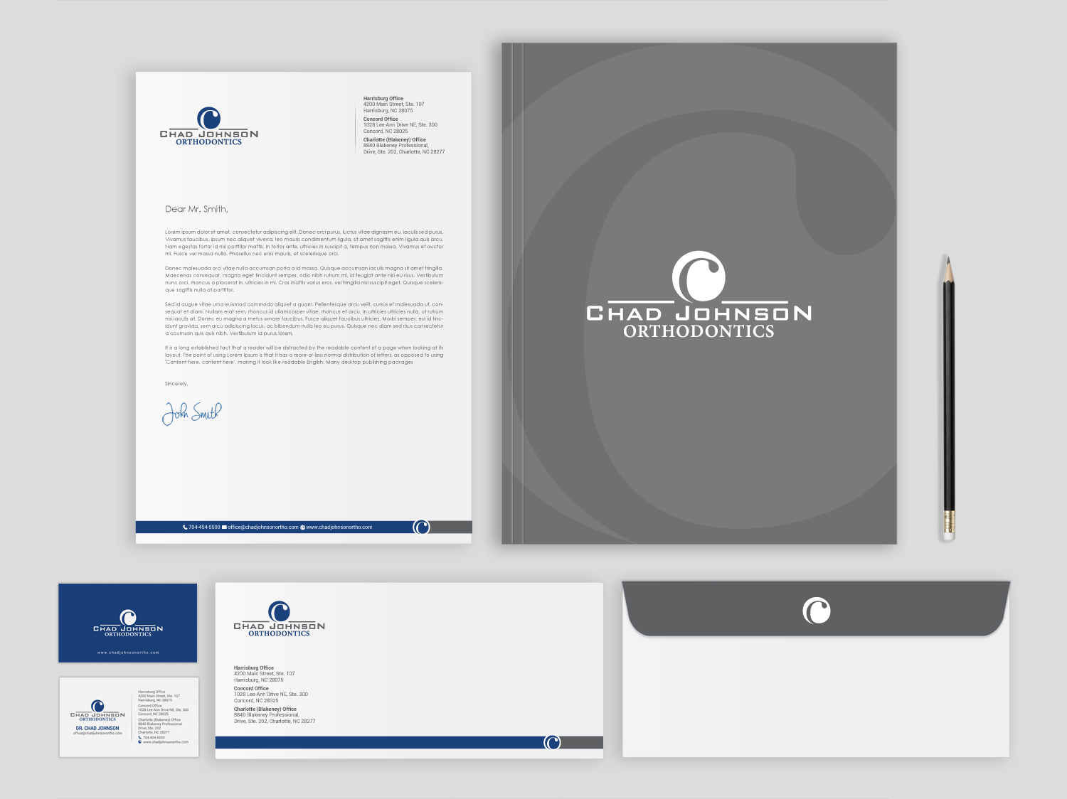 Stationery Design by chandrayaan.creative for Chad Johnson Orthodontics | Design #16557003