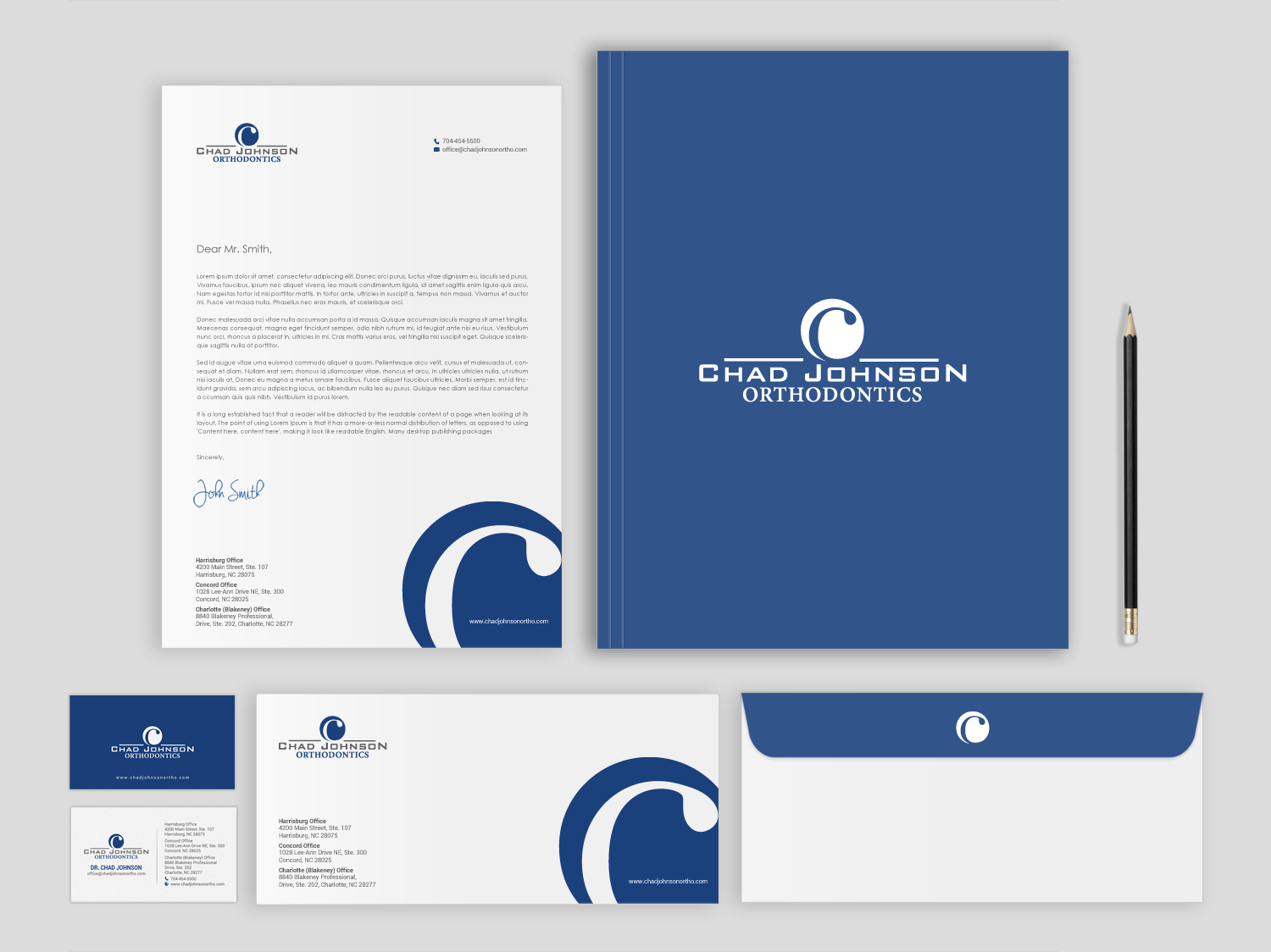 Stationery Design by chandrayaan.creative for Chad Johnson Orthodontics | Design #16557005