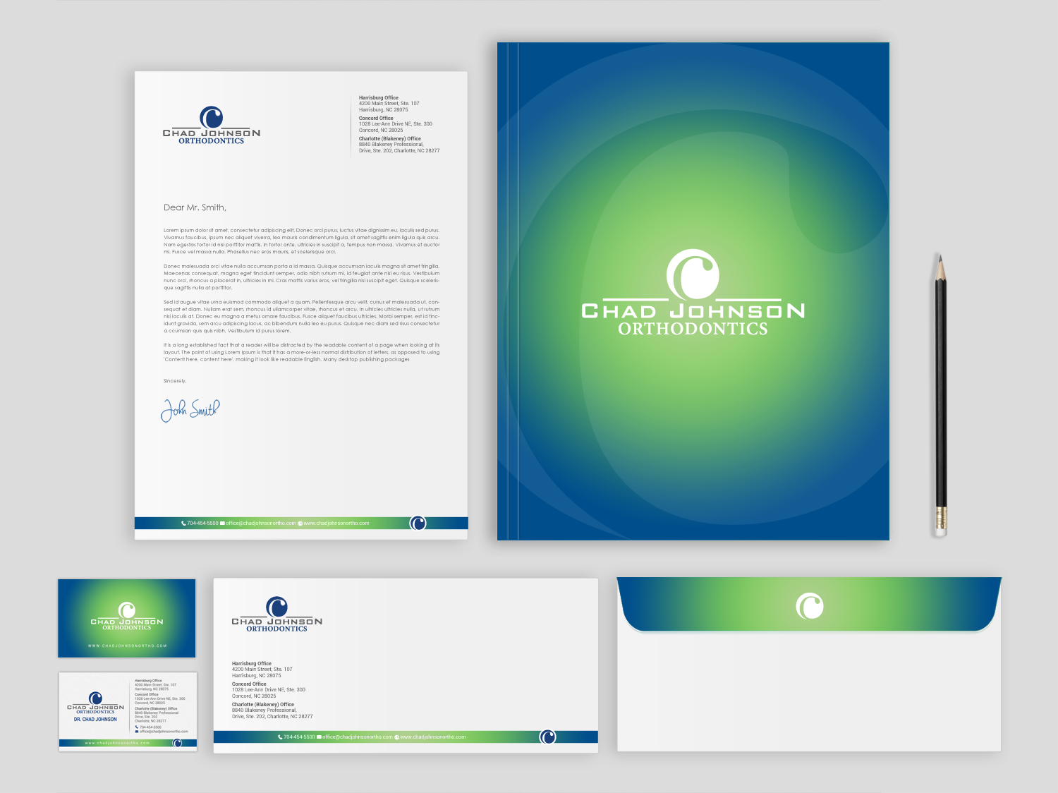 Stationery Design by chandrayaan.creative for Chad Johnson Orthodontics | Design #16598532