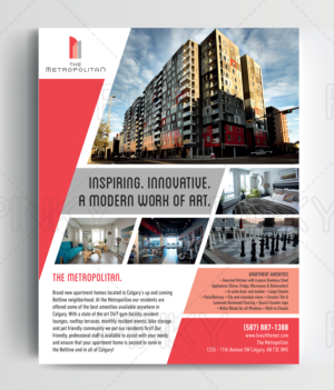 One Page Magazine Ad for New Apartment in Calgary, AB Canada | Magazine Design by Pinky 