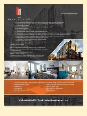 One Page Magazine Ad for New Apartment in Calgary, AB Canada | Magazine Design by LeonFX