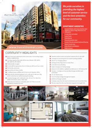 One Page Magazine Ad for New Apartment in Calgary, AB Canada | Magazine Design by meet007