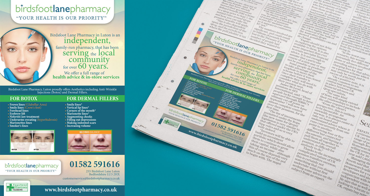 Zeitungsanzeige-Design von Impressive Sol für BIRDSFOOT PHARMACY | Design #16443862