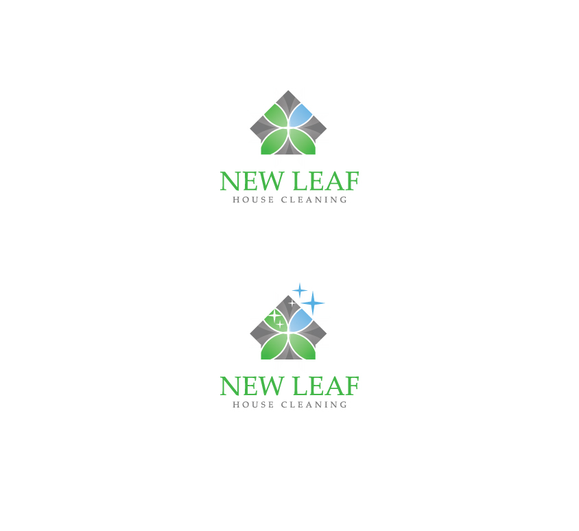 Logo Design by Ves-Boycheva for New Leaf House cleaning | Design #16442034