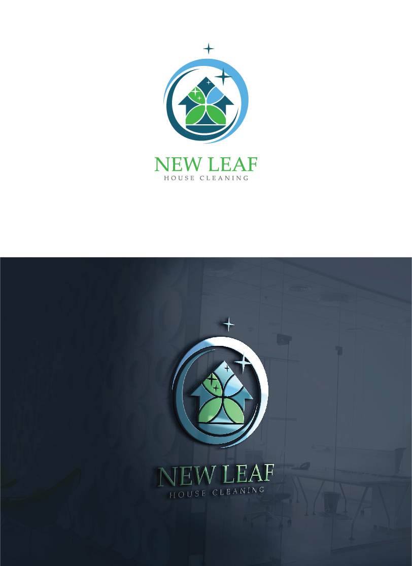 Logo Design by Ves-Boycheva for New Leaf House cleaning | Design #16442178