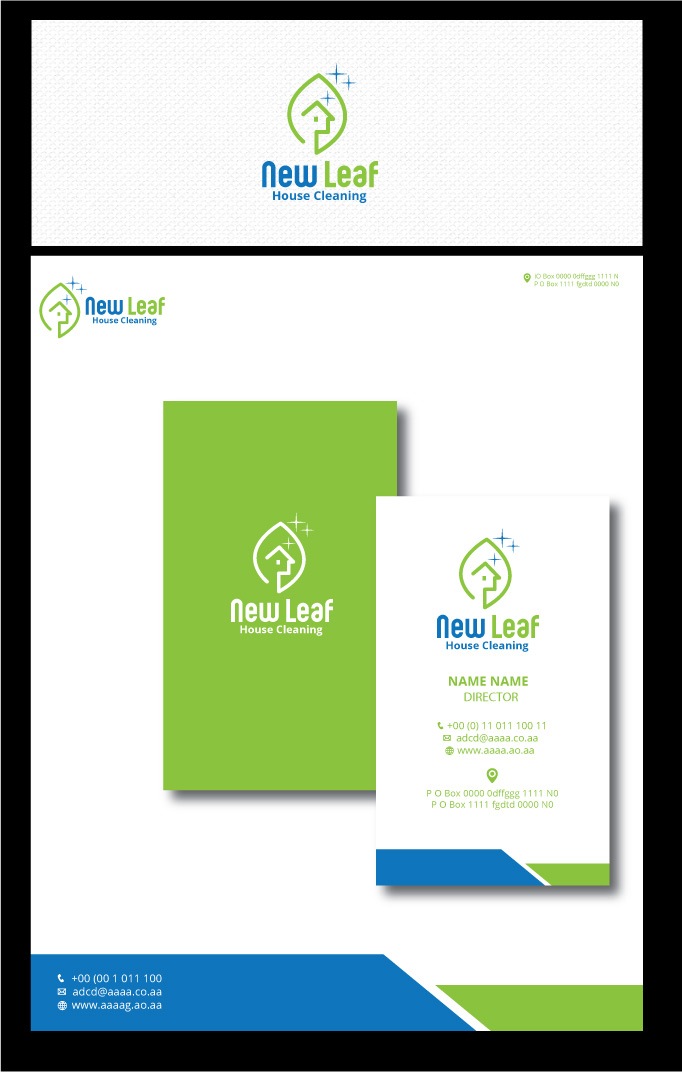 Logo Design by zebronicgraphic for New Leaf House cleaning | Design #16448083