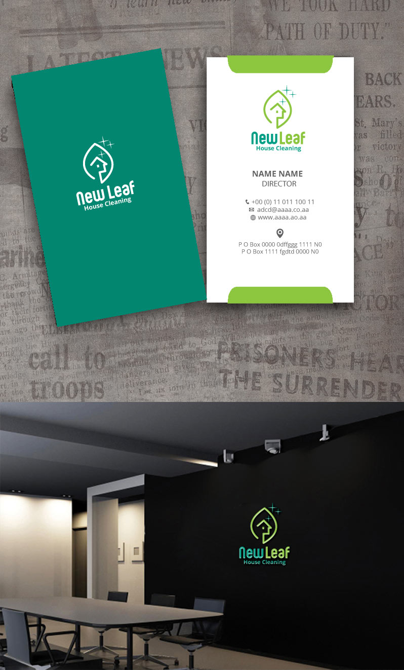 Logo Design by zebronicgraphic for New Leaf House cleaning | Design #16448837