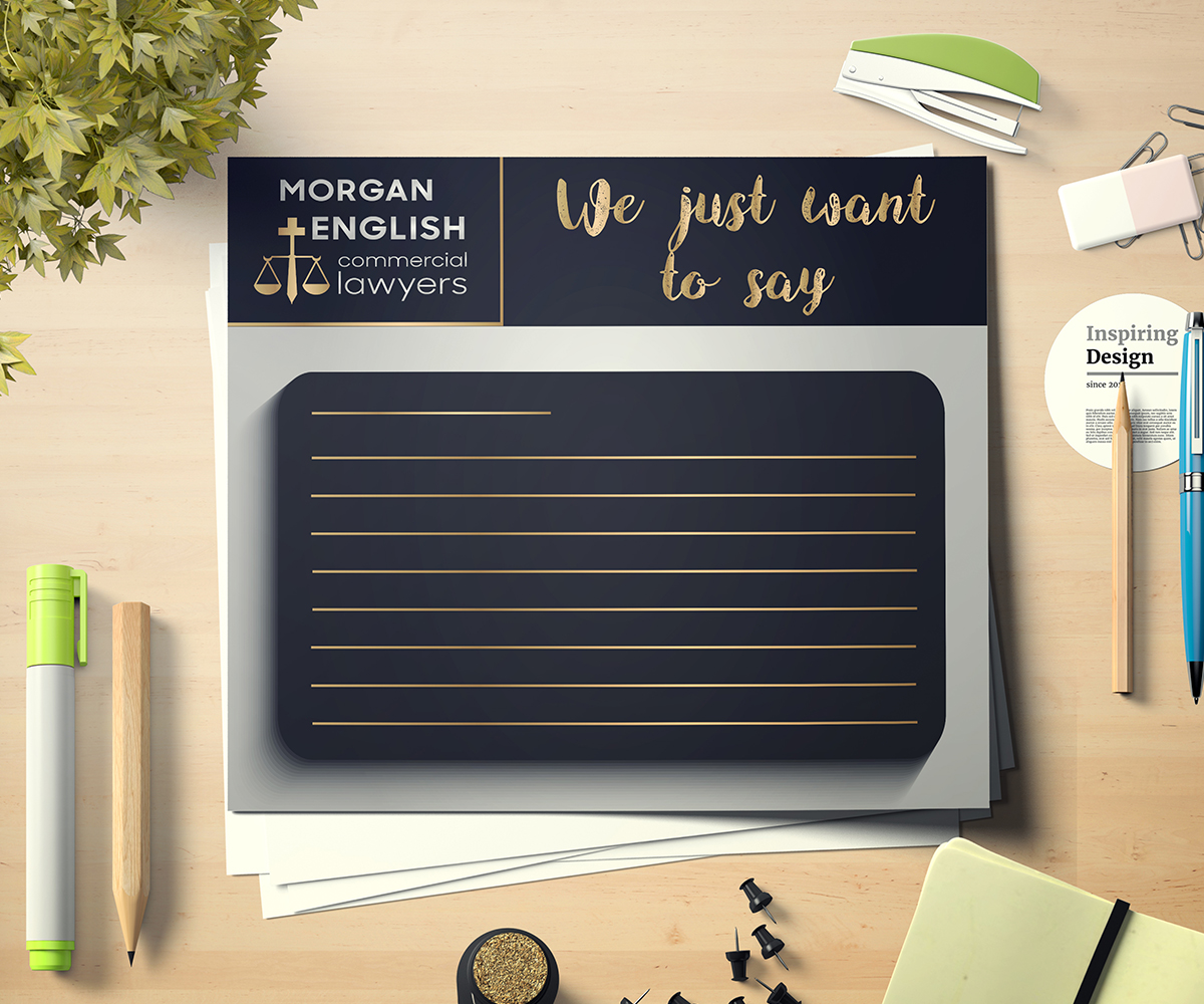 Stationery Design by HamzaMalik for Morgan + English Commercial Lawyers  | Design #16571888